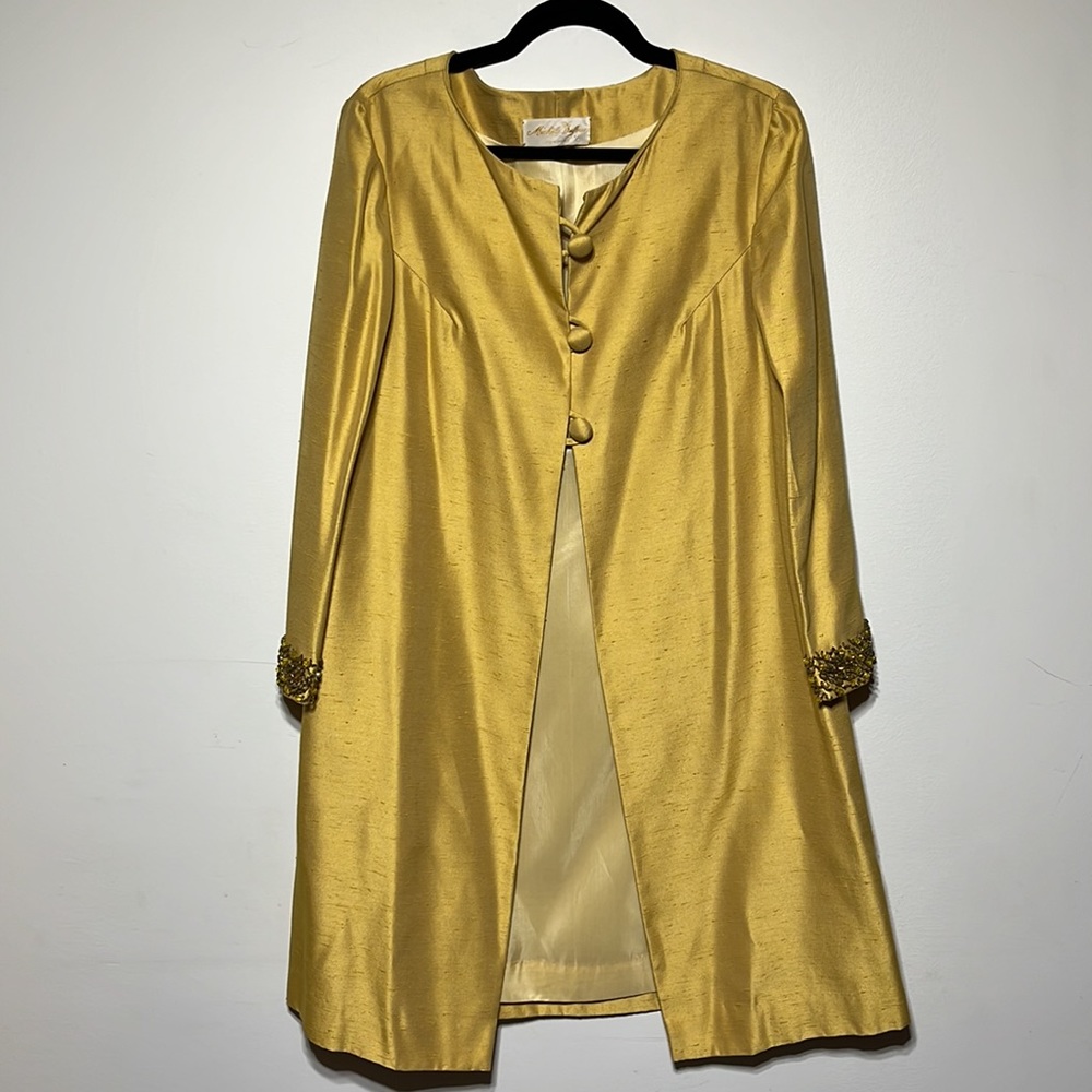 Exquisite Vintage Silk Beaded dress suit - Picture 4 of 13